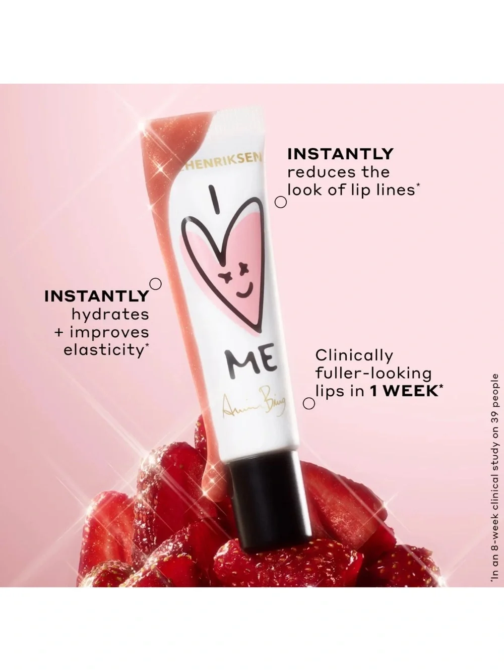 Olehenriksen x Anine Bing 'I Love Me' Pout Preserve Peptide Lip Treatment New